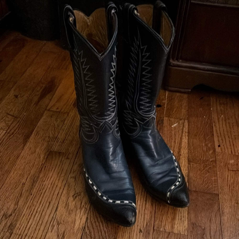 Vintage Blue Tony Lama Western Boots
